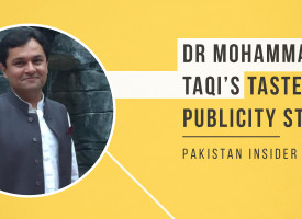 Dr Mohammad Taqi’s Tasteless Publicity Stunt