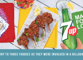 7Up gives luxury to three foodies as they were involved in a billboard movement