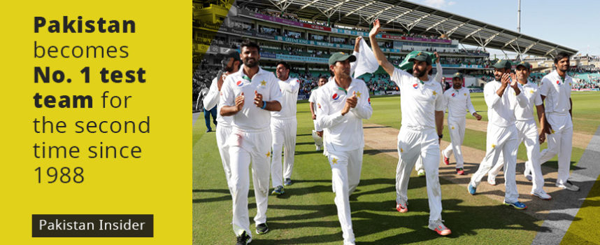 Pakistan becomes No. 1 test team for the second time since 1988