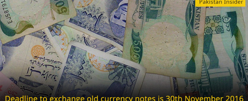 Deadline to exchange old currency notes is 30th November 2016